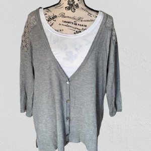 Merona Half Sleeve Cardigan | Gray